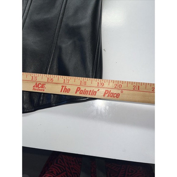 Y2K Women Fashion Sexy Zipper Steampunk Gothic Faux Leather Boned Corset Size 1X - Picture 4 of 9